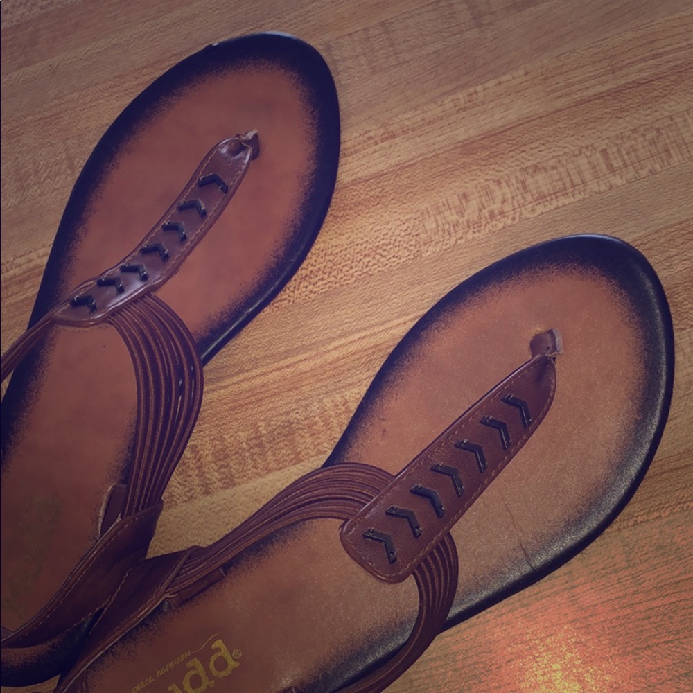Sandals.